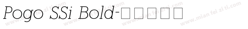 Pogo SSi Bold字体转换